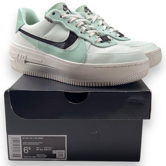 Nike Air Force 1 PLT.AF.ORM Sneakers Women’s Size 6.5 Green Black With Box EUC! - Picture 2 of 15
